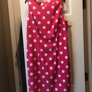 Hot Pink.l polka dot dress